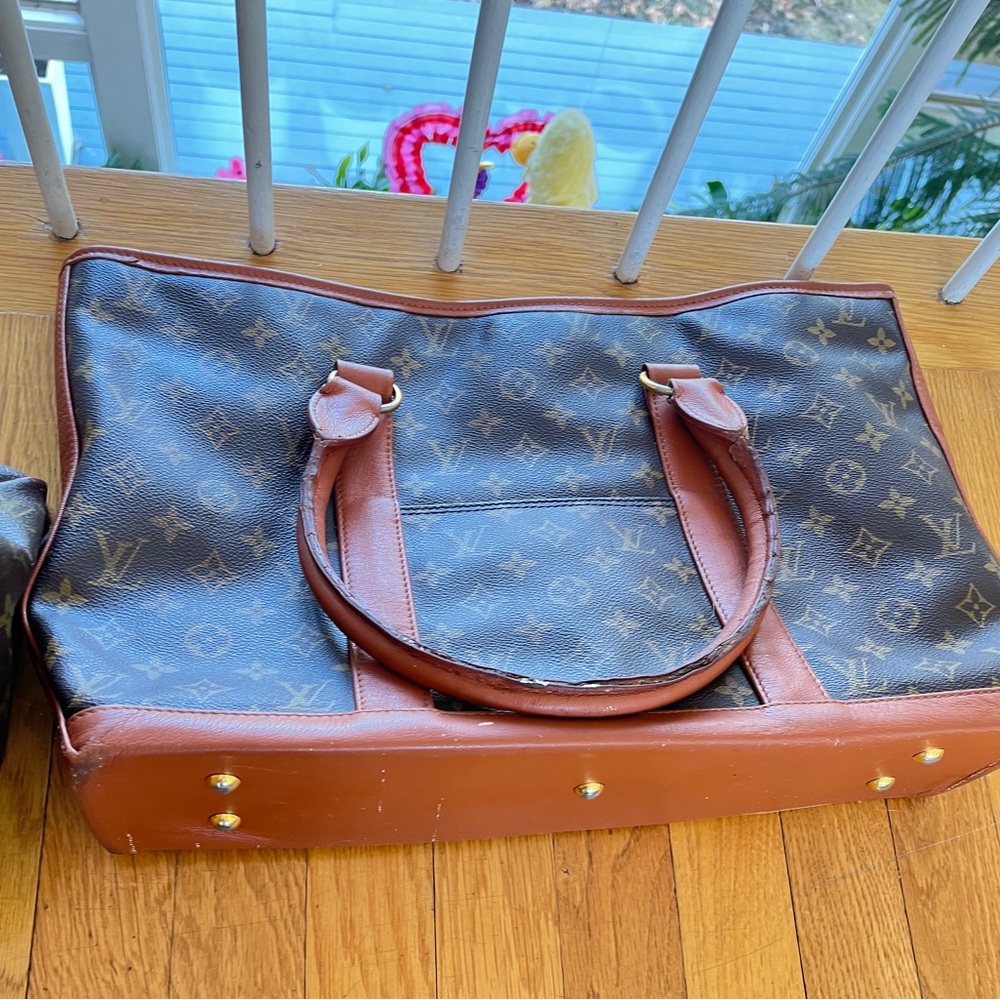 Flash Sale!💼🧳👛Louis Vuitton Vintage Brown Monogram PM Weekend Tote - Picture 5 of 12
